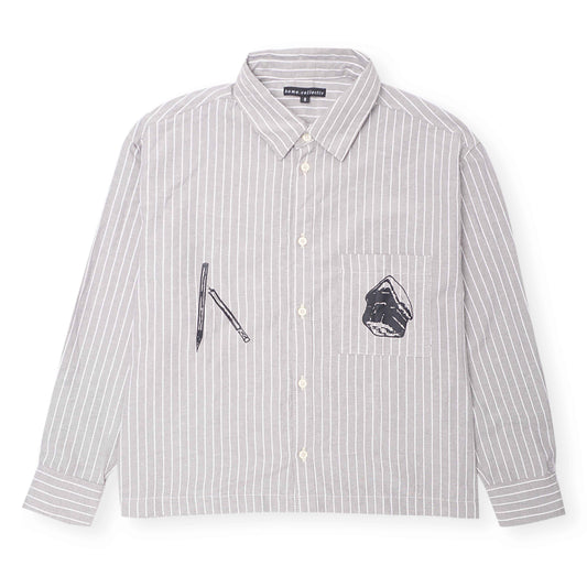"Broken Pencil" Shirting in Linen