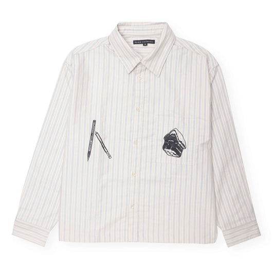 "Broken Pencil" Oxford Shirting