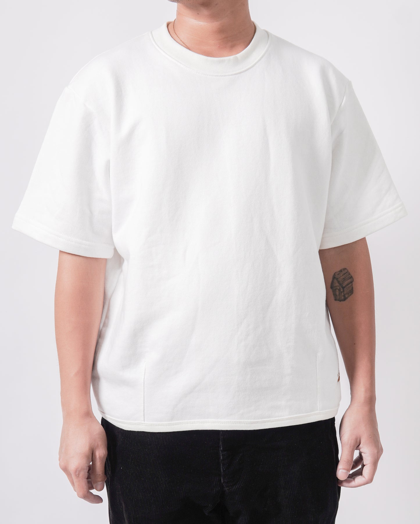 Darted Hem Shirt in White